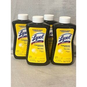 LYSOL Concentrate Disinfectant Original Scent 12oz 4 Pack Makes 9 Gallons 5xpwr